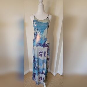 Custom-made dress, very stretchy & shine fabric, size  Medium/Large